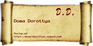Doma Dorottya névjegykártya
